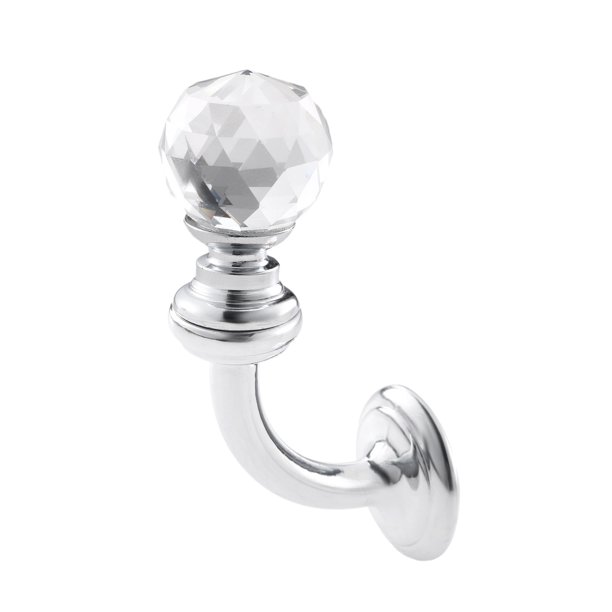 1pc zinc aleación de cristal ganchos de pared colgador de pared sombrero toalla toalla gancho baño cocina solo ganchos suspensión muebles hardware