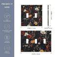 thumbnail image 2 of Yayeee Toggle Light Switch Wall Plate 3-Gang 6.37"x4.48" Decorative Outlet Cover, Black Floral Pattern, 2 of 7