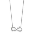 thumbnail image 2 of Auriga 925 Sterling Silver Rhodium-plated CZ My Mother My Friend Necklace for Women 18", 2 of 6