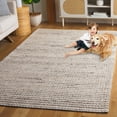 thumbnail image 3 of SAFAVIEH Marbella Burton Striped Wool Area Rug, Silver/Ivory, 3' x 5', 3 of 8