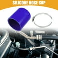 thumbnail image 2 of Unique Bargains 1 Set 70mm 2.76" ID Silicone Hose Cap W/ Clamp Intake Vacuum Hose End Plug for Car Silicone Blue, 2 of 6