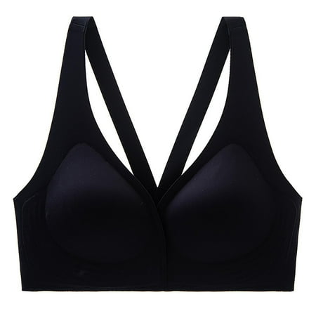 Minimizer Bras for Women Women s Seamless Front Closure Push Up Bra Jelly Strip Back Smoothing Sports Bra Enhances Cleavage And Comfortable Push Up Bras for Women(Size:M)