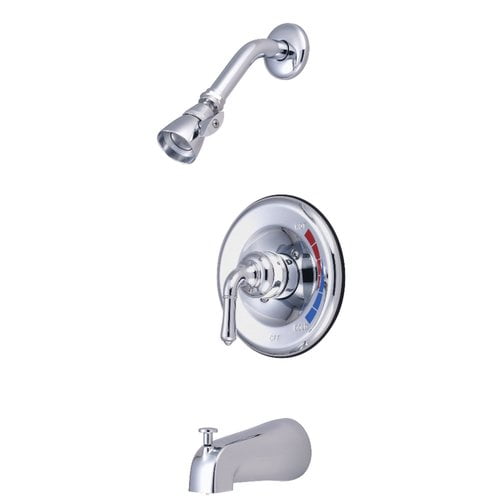 Kingston Brass Diverter Tub and Shower Faucet with Valve and Trim