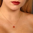 thumbnail image 4 of 0.5 ct Brilliant Princess Cut Solitaire Red Diamond 14k Rose Solid Gold Everyday Affordable Designer Necklace Pendant with 16" Chain, 4 of 6