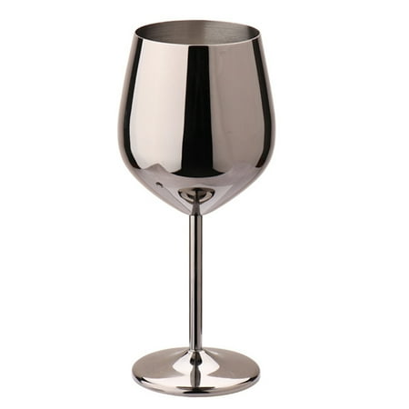

Goblet Champagne Cocktail Stainless Steel Drinking Cup Wine Glasses Single Layer