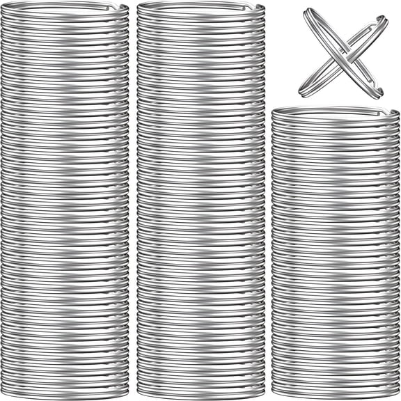 DESIGNICE 300PCS Split Key Rings, Key Rings Bulk for Keychain and Crafts, 1 inch (25mm)