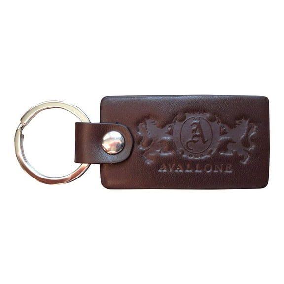 Avallone Napa Keychain - Brown Handmade Italian Napa Leather - NLK03