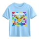 thumbnail image 4 of Blusas y camisas de manga corta con cuello redondo para niños y niñas, camisetas gráficas de manga corta, blusas con estampados bonitos para la temporada escolar., 4 of 9
