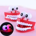 thumbnail image 4 of CHOK 2 Pcs Big White Teeth Wind Up Toy Childrens Toys Desktop Eyes Decompression Funny Clockwork, 4 of 6