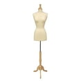 thumbnail image 5 of (JF-F2/4W+BS-01NX) Roxy Display New White Female Dress Form Body Form with Base and Necktop Size 2-4 34" 22" 34" (BS-01NX, White), 5 of 5