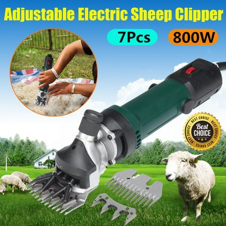 7in1 110V 700W Electric Sheep Shears Goat Animal Shaver Shearing Grooming Farm Machine Supplies Livestock Clipper Kit 6 Speed