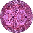 thumbnail image 1 of Ahgly Company Indoor Round Persian Purple Traditional Area Rugs, 8' Round, 1 of 4