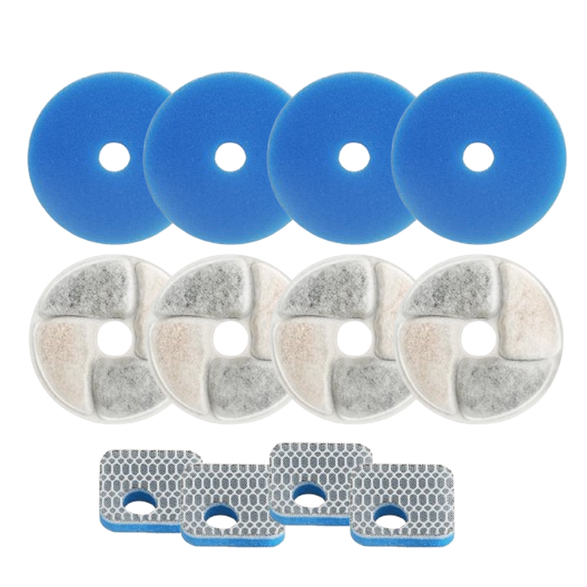 Qzbhct Pet Replacement Sponge Filters for Square 2.2L/73oz Stainless Steel Automatic Cat Water Fountain Foam Filter Dog Drinking(10 Set)