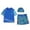 Sky Blue_1, variant on Godom Boys Swim Set 2 Piece Short Sleeve T-Shirt and Board Shorts Swimsuits Sets Toddler to Big Kid Sizes