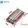 thumbnail image 3 of 11-In-1 Multi-Function Portable Folding Bike Repair Tool, Bike Repair Tool, Lightweight And Compact Mini Bike Repair Tool, Stainless Steel Bike Repair Tool - Red, 3 of 5