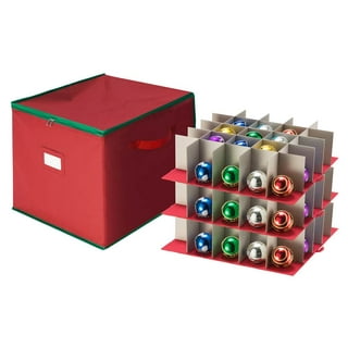 Tiny Tim Totes 83-DT5575 48 Christmas Ornament Organizer Storage Box - Green