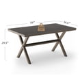 thumbnail image 4 of Dycanpo 59'' Rectangel Outdoor Dining Table,Patio Table for 6,HDPS and Aluminum,Slate Gray, 4 of 8