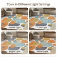 thumbnail image 7 of ODIKA 6'x9' Teal Orange Abstract Geometric Harmony Washable Area Rug Mid Century Modern Inspired Visual Aesthetics Easy Care, Non-Shedding, for Queen Size Bedroom Under Bed Master Suite, 7 of 7