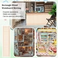 thumbnail image 6 of 1pc Rectangle Wood Wainboard Skirting Dollhouse Wall Decoration Blanched Almond 171x85x5mm, 6 of 7
