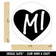 thumbnail image 2 of MI Michigan State in Heart Self-Inking Rubber Stamp Ink Stamper - Dry Pad (No Ink) - Mini 1/2 Inch, 2 of 7