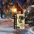 thumbnail image 6 of Welcome New Year 2025 Decorative Garden Flag, Celebration Gift Fireworks Black Gold Yard Outside Decorations, Golden Stars Winter Holiday Party Outdoor Small Home Decor Double Sided 12.5x18, 6 of 6