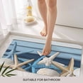 thumbnail image 6 of Coastal Starfish Doormat Outdoor Entrance 18"x30", Blue Wooden Grain Seashells Country Absorb Moisture Dirt Door Mats, Non-Slip Rubber Backing Floor Mats Indoor, Low-Profile Front Door Rugs, 6 of 9