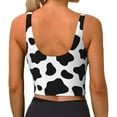 thumbnail image 3 of PAYOHTO Women's Sports Vest Black And White Cow Pattern Quick-drying Breathable Lightweight Elastic Exercise Daily Wear Summer Gift, 3 of 10
