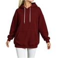 thumbnail image 4 of Njagoc3 Women Hoodies Sweatshirts Sweaters Hooded Oversized Long Sleeve Crewneck Shirts Fall Winter Outfits Pocket, 4 of 6