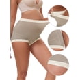 thumbnail image 3 of DARING DIVA Women's Plus Full Coverage High Waisted Ice Silk Underwear XXL Light Brown, 3 of 6