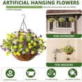 thumbnail image 2 of Artificial Hanging Flowers for Outdoors Spring Decoration,Faux Silk Chrysanthemum,Hanging Planters in 12 inch Coconut Lining Basket for Home Outside Porch Decor, 2 of 7