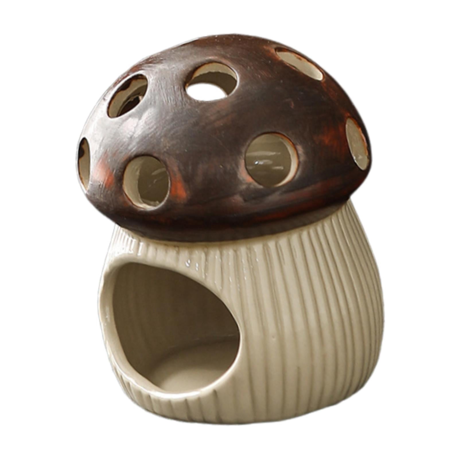 WLPZXP Incense Burner Mushroom Shape Holder Incense Bowl Aroma Fountain Durable for Spa 8.8cmx11.8cm