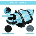thumbnail image 4 of Gilets de Sauvetage pour Chien, Gilet de Sauvetage Réfléchissant et Réglable avec Flottabilité Améliorée et Poignée de Sauvetage pour la Natation (Fleur Bleue, TTG), 4 of 6