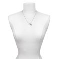 thumbnail image 3 of Delight Jewelry Silvertone Large March - Hot Blue Crystal Heart Mother & Daughter Heart Necklaces (Set of 2), 19"+2", 3 of 4
