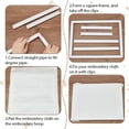 thumbnail image 3 of Embroidery Needlework Frame Plastic Stitch Frame Embroidery Scroll Frame Adjustable Stitching Frame Needlepoint Holder for Embroidery and Stitch White 28x39.5cm(11x15.6Inch)White, 3 of 7