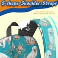 thumbnail image 5 of Great Pyrenees and Floral Blue Pattern 17" School Backpacks for Teens,Waterproof Oxford Fabric,S-Shape Padded Straps for School,Travel,Hiking,Camping, 5 of 6