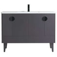 thumbnail image 2 of Venezian Collection - 48" Single Rock Gray Bathroom Vanity, - Black Handles.&nbsp;, 2 of 9