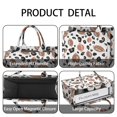 thumbnail image 4 of Large Capacity Tote Bag,White Footballs with Leopard Spots Pattern Handbag Fashion Luxury Tote Bag,15.7"x13"x 5.1" Inches,Laptop Compatible, 4 of 6