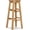 Natural, variant on SolaceHue Walnut Solid Wood Backless Round Barstool with 29 inch Seat Height