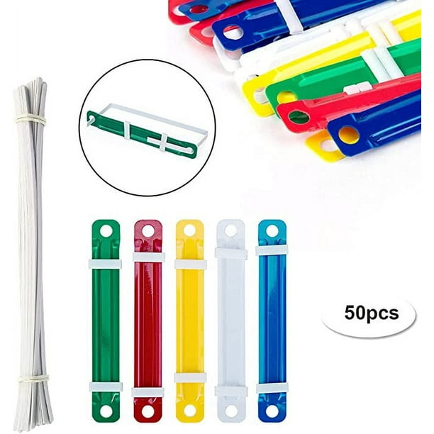 50 Piezas Clips de Plastico Carpetas Organizadoras de Papel Clips de Archivo con Hebilla Sujetadores Perforados de Plastico para Registros Documentos Papeles Bodega Aurrera en linea