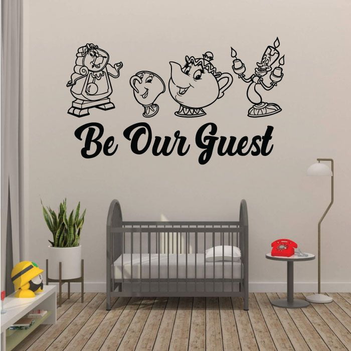 Inspired by Beauty and the Beast Wall Decal Sticker Be Our Guest! 