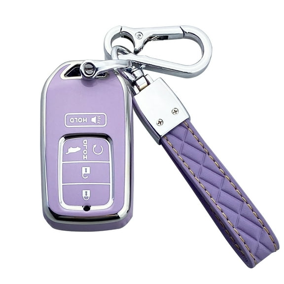 Yuebutor Key Fob Cover Case Compatible with Honda Accord Civic CRV HRV CRZ Fit Odyssey Passport Pilot Jed Crider Crosstour Spirior Accessories Shell Protector