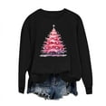 thumbnail image 4 of Uootdi Christmas Long Sleeve Gift Sweatshirts for Women Crewneck Christmas Gnome Wine Glass Cute Santa Hat Xmas Tree Graphic T-S hirts, 4 of 6