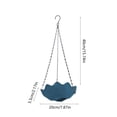 thumbnail image 3 of Wavy Edge Hanging Bird Feeder, 15.7" Tall Plastic Tray Feeder with Chains, 3-Color Option for Backyard Birds, 3 of 6