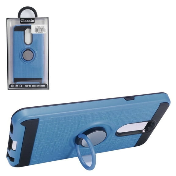 GSA Brushed Case w/Ring Stand for LG Aristo 4 Plus, Journey LTE - Blue/Black