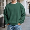 thumbnail image 2 of Curuila Mens Sweatshirt Loose Fit Long Sleeve Solid Color Crew Neck Pullover Sweatshirts Everyday Wear Comfort Pullover Tops Size L, 2 of 4