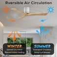 thumbnail image 3 of Matthews Fan Company IR3H-BW-LM-60 Irene 60" Barn Wood Hugger Ceiling Fan with 3 Light Maple Blades, Remote and Wall Control, Indoor/Outdoor Damp Rated, 3 of 6