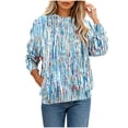 thumbnail image 3 of Frostluinai Graphic Sweatshirts for Women Crewneck Long Sleeve Basic Tee Shirts Loose Fit Casual Y2K Print Pullover Tops S-3XL, 3 of 7