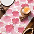 thumbnail image 3 of Pink Geometric Moroccan Table Runner 36 Inches, Abstract Art Pink Ombre Modern Bed Runner Dresser Scarves Tabletop for Indoor Outdoor Parties/Ceremony/Banquet, 13"x 36", 3 of 8