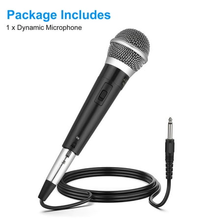 TSV Professional Handheld Microphone, Wired Dynamic Microphones, Portable Dynamic Mic System With 10ft Cable, 1/4" Socket for Karaoke Singing Machine, Speaker, Amp, Mixer, Speech, Wedding