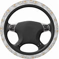 thumbnail image 3 of Steering Wheel Cover Women Men Flower Elastic Stretch Soft Car Wheel Protector Universal Breathable No-Slip Car Accessories for Truck Van SUV Auto Fit 14-15 Inches, 3 of 10